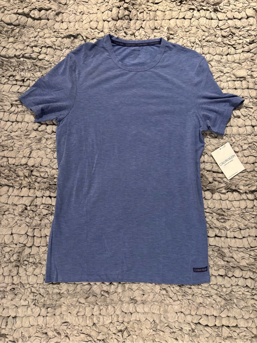 Calvin Klein Blue Heather Crewneck Ultra Soft Modal Sleepwear Tee